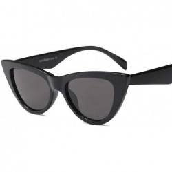 Cat Eye Vintage Retro Women Cateye Sunglasses Clout Goggle Small Fun Colorful Shades - Black - CH18HODN8GU $22.78