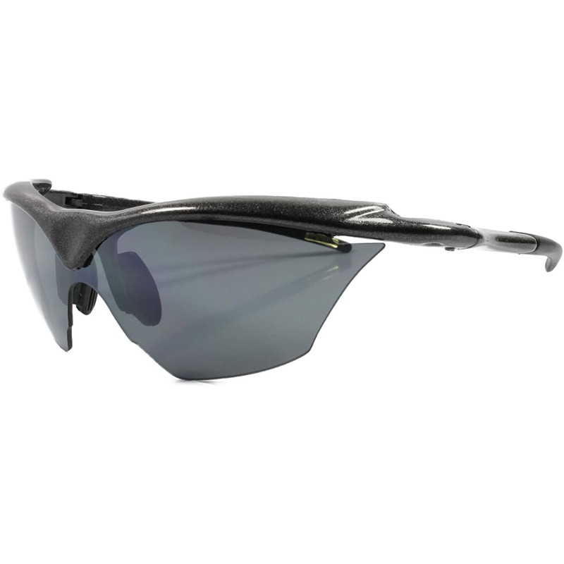Wrap Vintage Slick Design Wrap Around Athletic Sport Sunglasses Frame - Gray & Black - C818SY3A20S $14.89