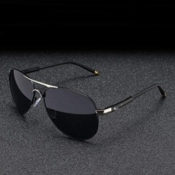 Oversized Fashion Pilot Polarized Sunglasses Classic Round Leg Goggles Y7492 C1 BOX - Y7492 C1 Box - C918XDWTC2X $14.43