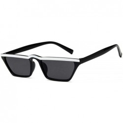 Oversized Vintage Classic Retro Small Square Shape Sunglasses for Men and Women Metal Resin UV400 Sunglasses - White Black - ...