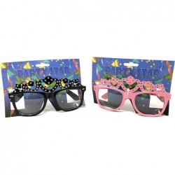 Wayfarer Novelty Kids Fashion Sunglasses Packs 100% UV Protection - See Shapes & Colors - Pink and Black - CX18E4ASWOY $14.25