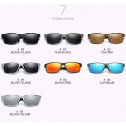 Aviator Aluminum Magnesium Alloy Sunglasses Polarizing Driving Glasses for Men with Spring Legs - B - CH18QTGEQ3C $36.41