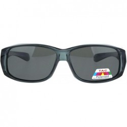 Rectangular Polarized Anti Glare Womens Fitover OTG 57mm Sunglasses - Grey - C112BWPGNEZ $13.97