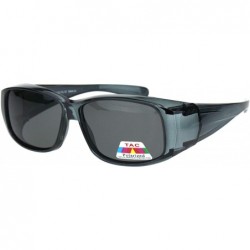 Rectangular Polarized Anti Glare Womens Fitover OTG 57mm Sunglasses - Grey - C112BWPGNEZ $13.97