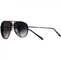 Round Oversized Round Aviator Sunglasses Mirror Lens Metal Rims in Back Spring Hinge - Black (Silver Mirror) - CJ1875OX75X $1...