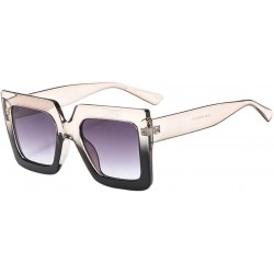 Rimless Pop Sunglasses Vintage Retro Big Frame Sunglasses Sunglasses Exaggerated Eyewear (C) - C - CZ18R3WIUWA $18.44