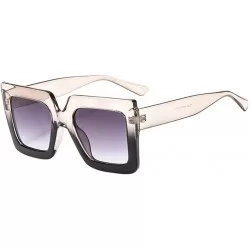 Rimless Pop Sunglasses Vintage Retro Big Frame Sunglasses Sunglasses Exaggerated Eyewear (C) - C - CZ18R3WIUWA $9.82