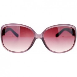 Oval Womens Luxury Large Round Plastic Metal Jewel Hinge Butterfly Sunglasses - Pink - CQ11NSKXJJZ $13.41