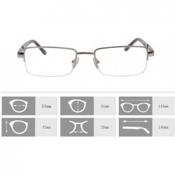 Rectangular Metal Frame Blue Light Blocking Reading Glasses 1.56 Lenses-6334 - CL17YI7NH59 $18.61