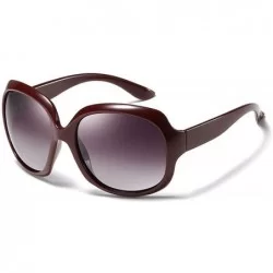 Square Luxury Oversized Polarized Sunglasses Women Elegant Er Sun Glasses Driving Ladies Sunglass Out - Brown - C3199CKYWWL $...