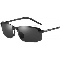 Round Sunglasses Polarized Teardrop Men's Sunglasses Classic Design UV Cut Sunglasses MDYHJDHHX - Black - CW18X6N8D9L $24.27