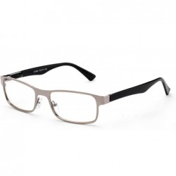 Square "Platinum" Aluminum Brushed Prescription Ready Clear Lens Rx Frames for Women - CH12KRZEIDT $34.70