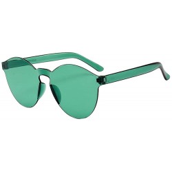 Semi-rimless Women Men Fashion Clear Retro Polarized Sport Sunglasses Outdoor Frameless Eyewear Glasses - Green -C - CP18OLKS...