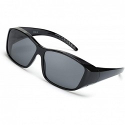 Wrap Sunglasses Polarized Prescription Protection - Black Wrap Around Glasses for Men Women/ Polarized - C618O29NDO2 $38.11