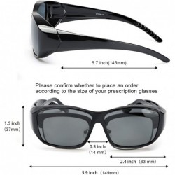 Wrap Sunglasses Polarized Prescription Protection - Black Wrap Around Glasses for Men Women/ Polarized - C618O29NDO2 $20.36