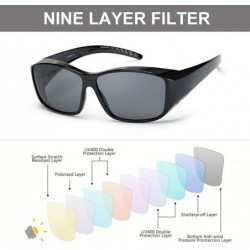 Wrap Sunglasses Polarized Prescription Protection - Black Wrap Around Glasses for Men Women/ Polarized - C618O29NDO2 $20.36