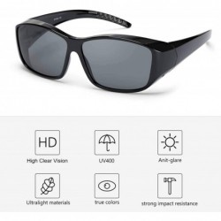 Wrap Sunglasses Polarized Prescription Protection - Black Wrap Around Glasses for Men Women/ Polarized - C618O29NDO2 $20.36