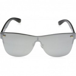 Shield Future Shield Sunglasses - Silver/Mirror - C6185IQ75HY $13.40