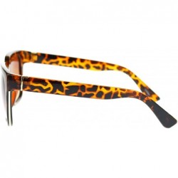 Rectangular Mens Squared Rectangular Horn Rim Luxury Fashion Keyhole Sunglasses - Tortoise Gold - CB11NYFZ89D $7.90