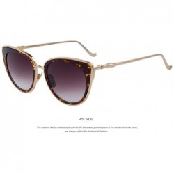 Cat Eye Fashion Women Cat Eye Sunglasses Alloy Frame Brand Designer Sunglasses C03 Pink - C04 Leopard - CU18XDWXZ2N $24.64