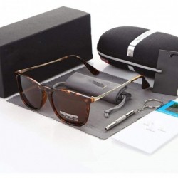 Aviator Summer Fashion Unisex Sun Glasses Polarized Blue Polarized - Tea Polarized - CQ18Y5WWE6K $18.93