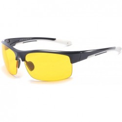 Aviator Half Frame Outdoor Sunglasses-Men And Women Windproof Polarized Aviator Fashion Sports Sunglasses - CL1884CD9YQ $9.05