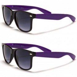 Wayfarer Unisex 80's Retro Classic Trendy Stylish Sunglasses for Men Women - Rb - Purple - 2pack - CH195GISANY $18.60