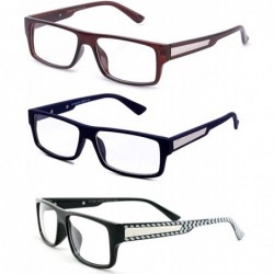Square Casual Simple Squared Durable Frames Design Clear Eye Glasses Geek - CE183G04QNO $28.90