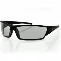 Wrap Utah Sunglass with Shiny Black Frame and Clear Lenses - Clear Lens - CT115LTGR77 $15.07
