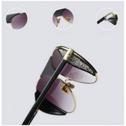 Round diamond Glasses glasses Fashion Sunglasses - Black&silver - CQ18R486X2L $13.76