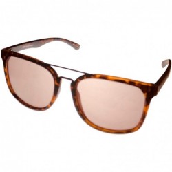 Square Mens Matte Tortoise Brown Square Plastic Sunglass- Smoke Lens PE84. 1 - CK18W0R6IND $20.57