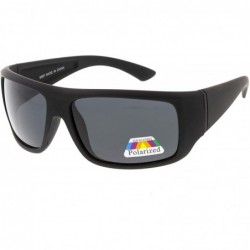 Wrap High Octane Collection"Copenhagen" Unisex Polarized Sunglasses - Black - CC18GYTDURX $19.07