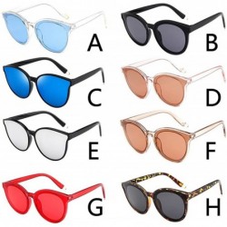 Rectangular Mens Womens Retro Big Frame Vintage Rapper Sunglasses-Eyewears - D - CS18Q53OKIO $9.45