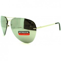 Rimless Color Mirrored Mirror Lens Rimless Tear Drop Luxury Fashion Pilot Sunglasses Mirror - CQ11LZBE5CJ $12.76