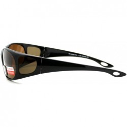 Rectangular Polarized Bifocal Sunglasses Mens Rectangular Black Frame - Black (Brown) - C7188U98AEX $13.73