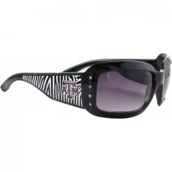 Sport Texas A&M Aggies TAMU Black Zebra Print Clear Crystals Sunglasses S4ZB - C811BZJE9R7 $27.26