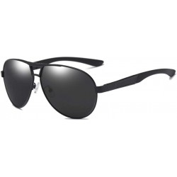 Semi-rimless Men Polarized Sunglasses Driving Pilot Sunglass Man Eyewear Sun Glasses - C1 - CA194OE77ID $18.51