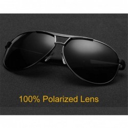 Semi-rimless Men Polarized Sunglasses Driving Pilot Sunglass Man Eyewear Sun Glasses - C1 - CA194OE77ID $18.51