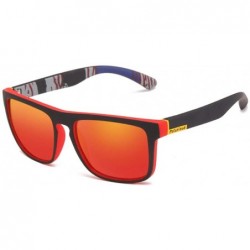 Oval Polarized sunglasses cycling sports sunglasses anti-UV driving mirror sunglasses polarized - Red Face Mask - CJ190MMR4XN...