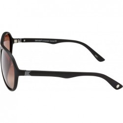 Aviator Polarized Sunglasses Aviator for Women Men - LP10501 - Matte Brown / Brown Gradient Lens - C418325SAGG $15.94