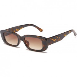 Rectangular Vintage Rectangle Small Frame Sunglasses Fashion Designer Square Shades for Women - CF190S9SH00 $24.20