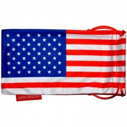 Rectangular Classic American Flag Sunglasses USA Patriot Colored Lens 4th of July - Clear_frame_yellow_mirror_lens - C912ODPU...