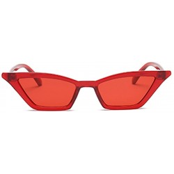 Cat Eye Small Cat Eye Sunglasses for Women Retro Sun Glasses Female Fashion Accessories - Red With Black - C118DX05Q0X $10.96
