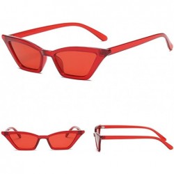 Cat Eye Small Cat Eye Sunglasses for Women Retro Sun Glasses Female Fashion Accessories - Red With Black - C118DX05Q0X $10.96