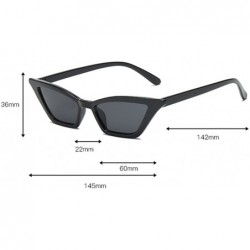 Cat Eye Small Cat Eye Sunglasses for Women Retro Sun Glasses Female Fashion Accessories - Red With Black - C118DX05Q0X $10.96
