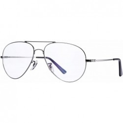 Aviator Non-Prescription Aviator Clear Lens Glasses (Gunmetal) - CL18H6Y59YS $10.20