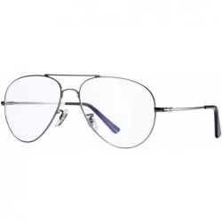 Aviator Non-Prescription Aviator Clear Lens Glasses (Gunmetal) - CL18H6Y59YS $19.37