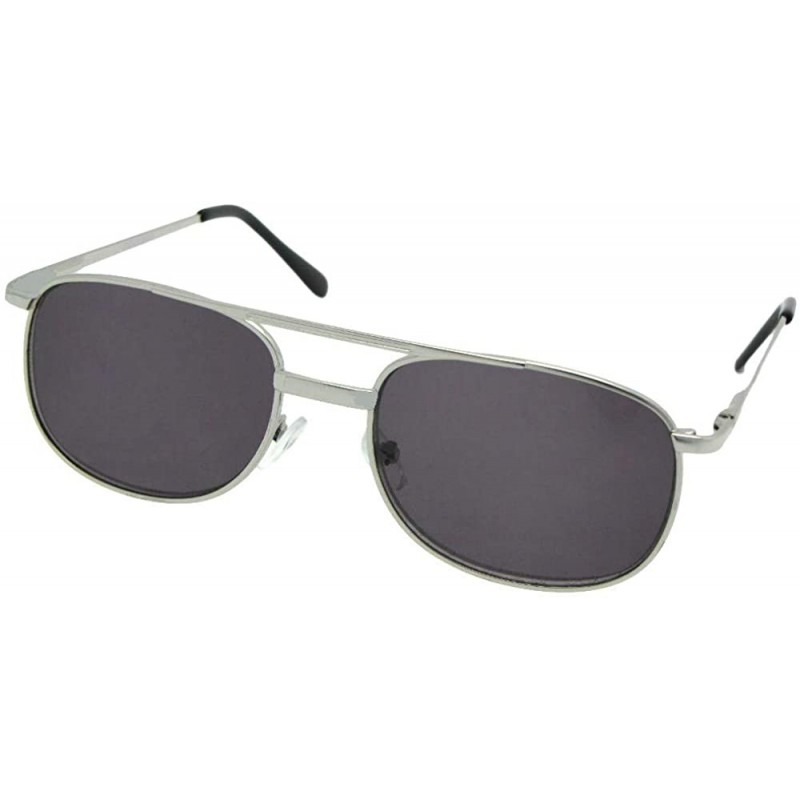 Aviator Smaller Modified Aviator Sun Reader R38 - Silver Frame Gray Lenses - CM18IY6YY0C $13.18