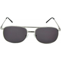 Aviator Smaller Modified Aviator Sun Reader R38 - Silver Frame Gray Lenses - CM18IY6YY0C $13.18