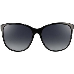 Oversized Textured Metal Accent Sunglasses With Hard Case - Black - CK12HPNQAJ5 $14.59
